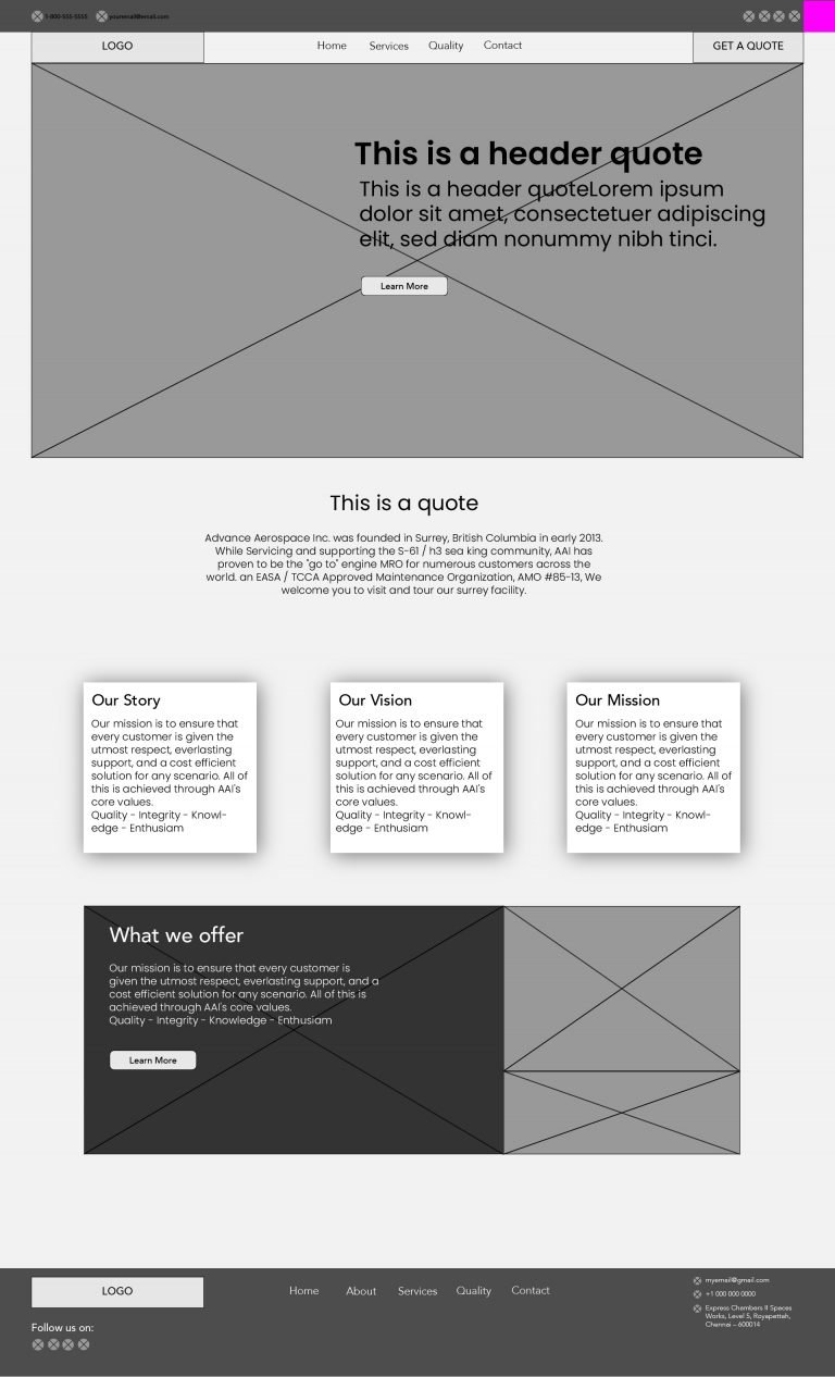 AAI- Website Wireframe