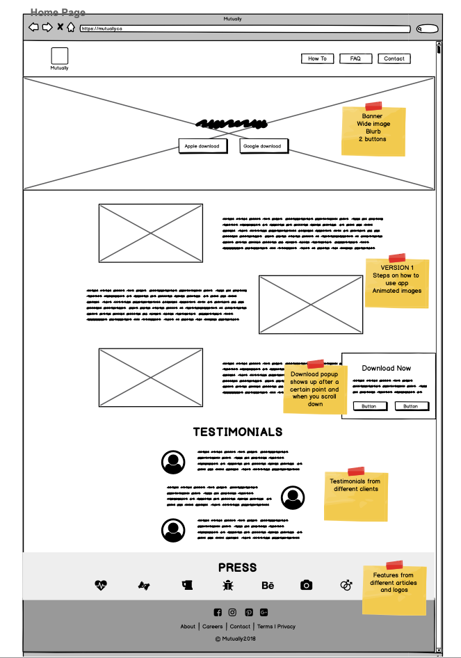 Mutually Wireframes